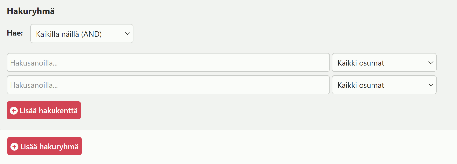 Advanced search: Search for