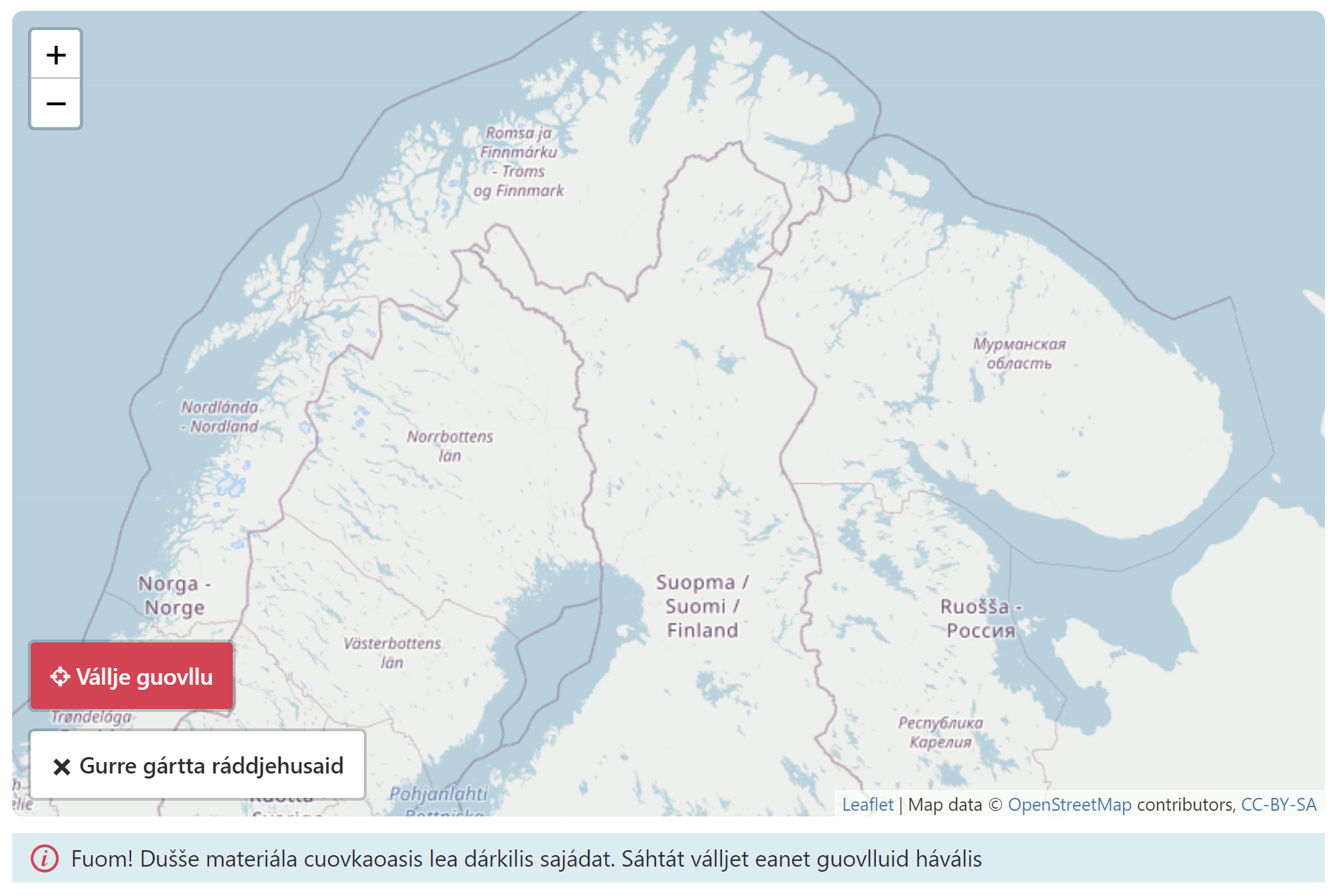 Advanced search: Map