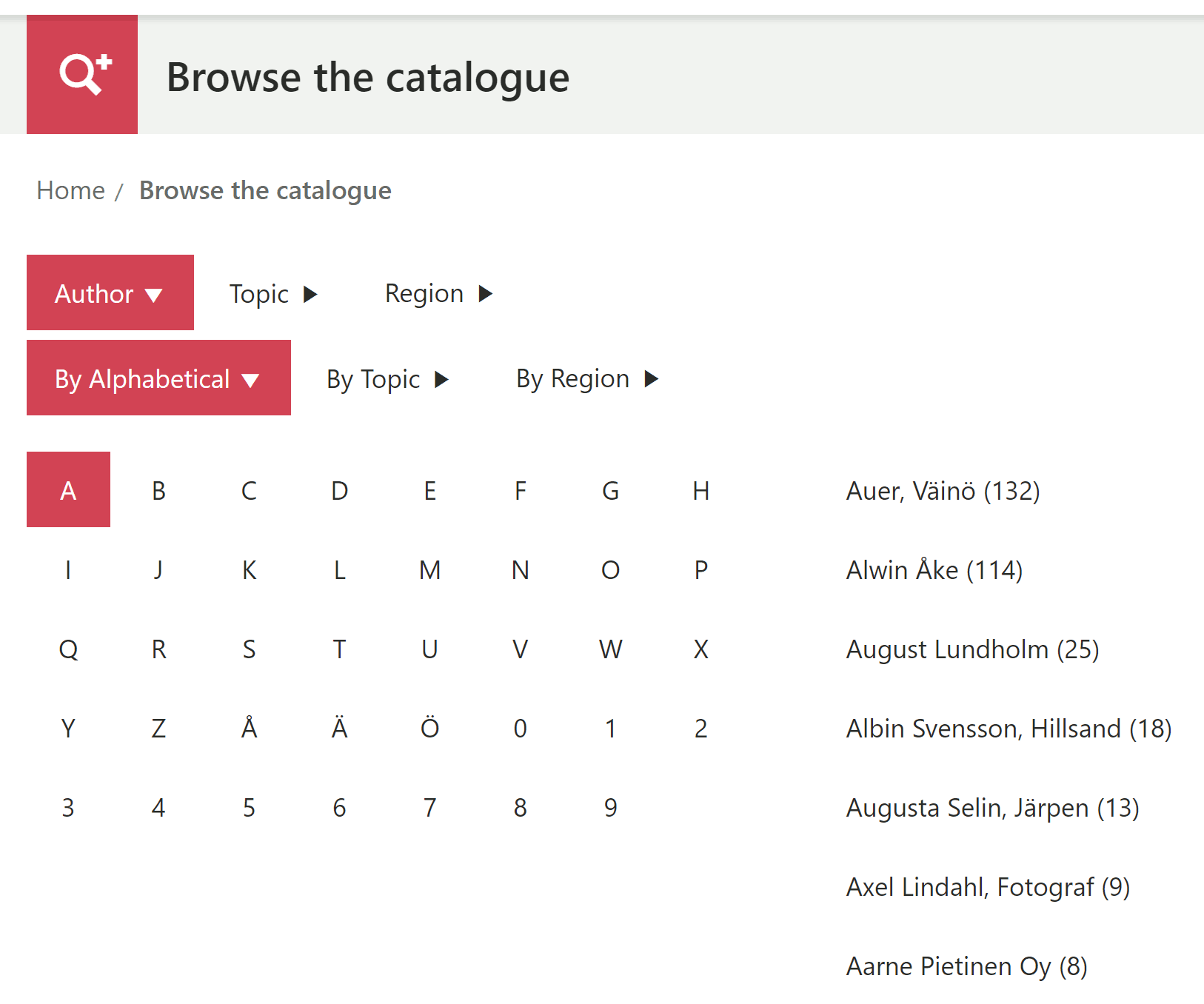 Browse the catalogue