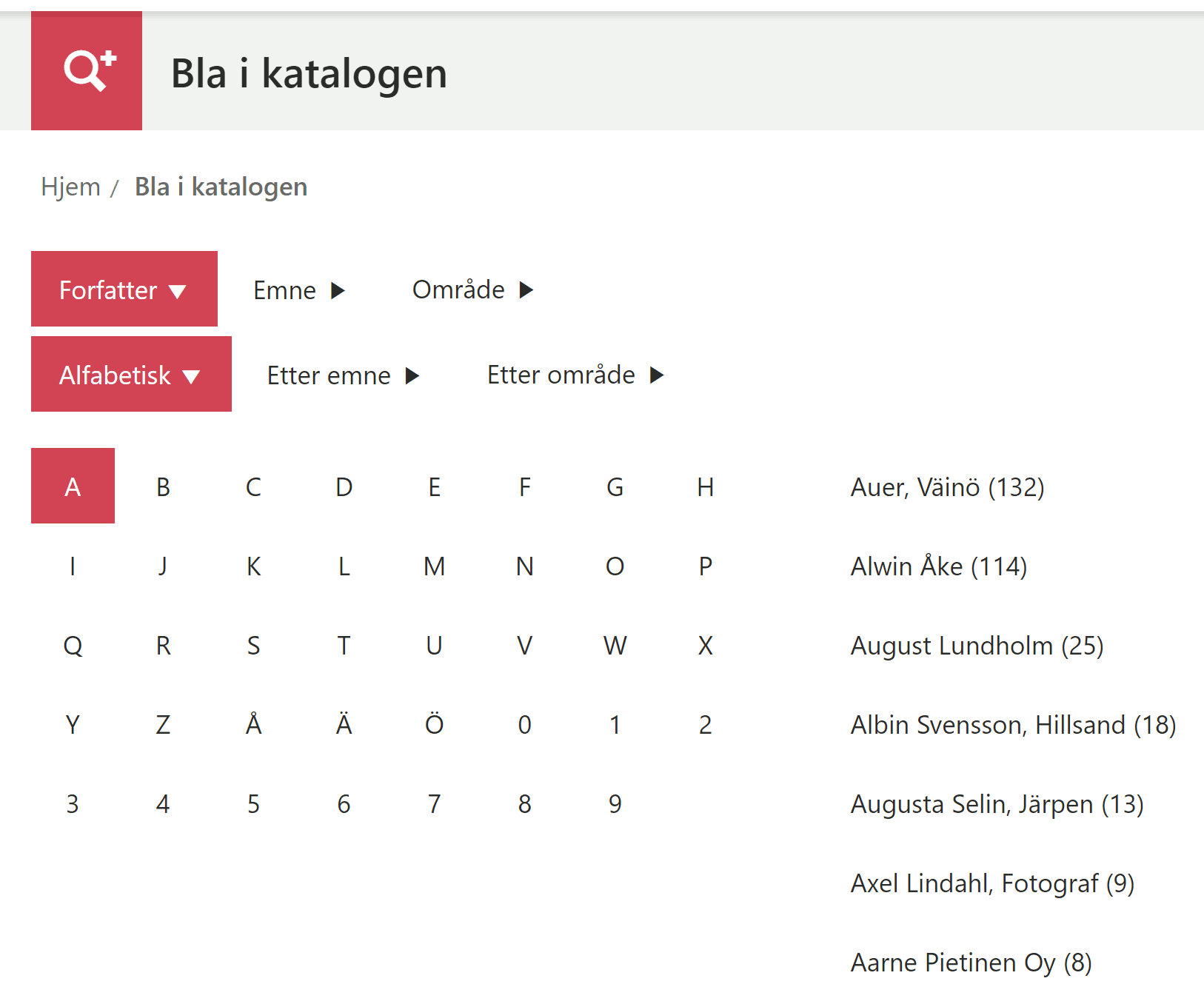 Browse the catalogue